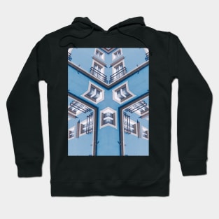 Kaleidoscopic image of facade of building in Lisbon, Portugal Hoodie